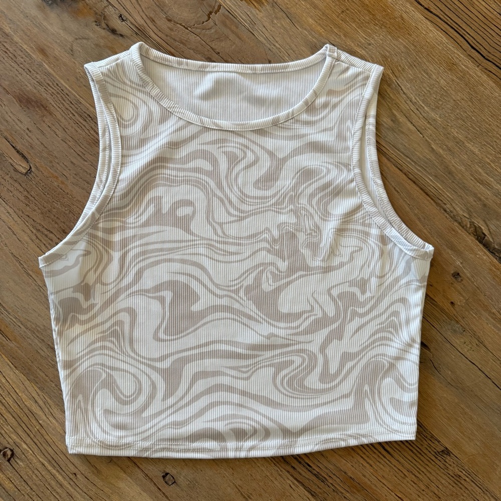 Marble Pattern Sleeveless Top